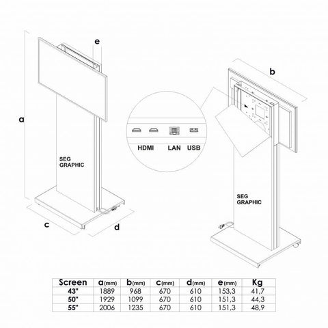 Digitales Schaufenster Display mit Textil