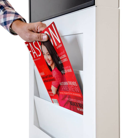 Smart Line Digitale Infostelle / Totem mit 6 x A4 Regal - bannerama 