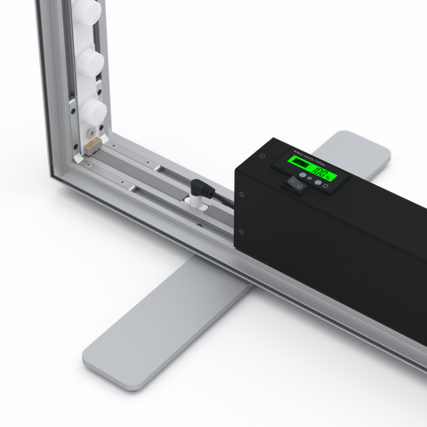 LEDUP mobiler Kederrahmen mit Batterie - bannerama 