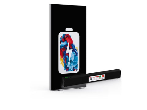 LEDUP mobiler Kederrahmen mit Batterie - bannerama 