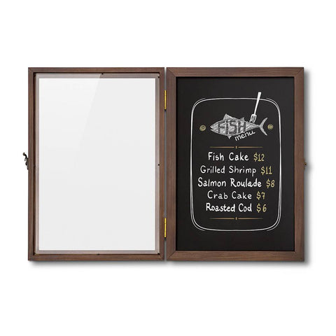 Schaukasten Holz mit Kreidetafel - bannerama 