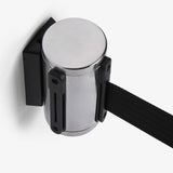 Absperrband zur Wandmontage schwarz/chrome