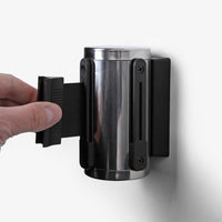 Absperrband zur Wandmontage schwarz/chrome